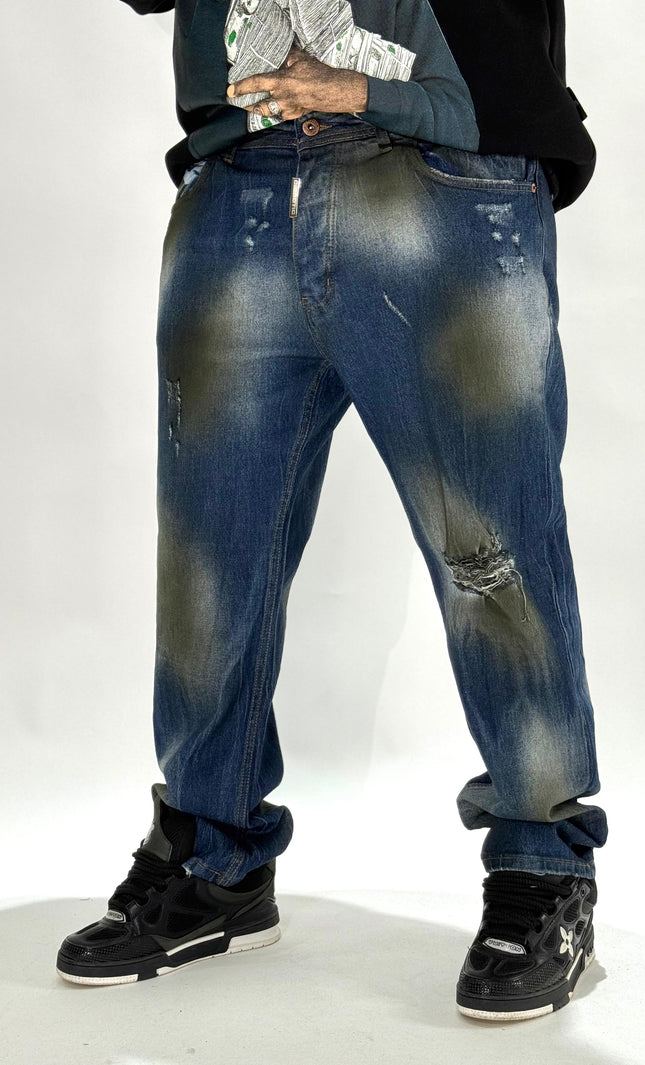 JEANS BAGGY S/ EFFECT BLUE