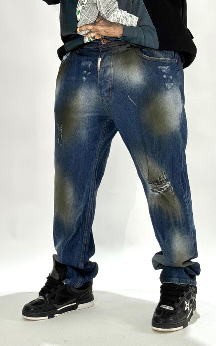 JEANS BAGGY S/ EFFECT BLUE