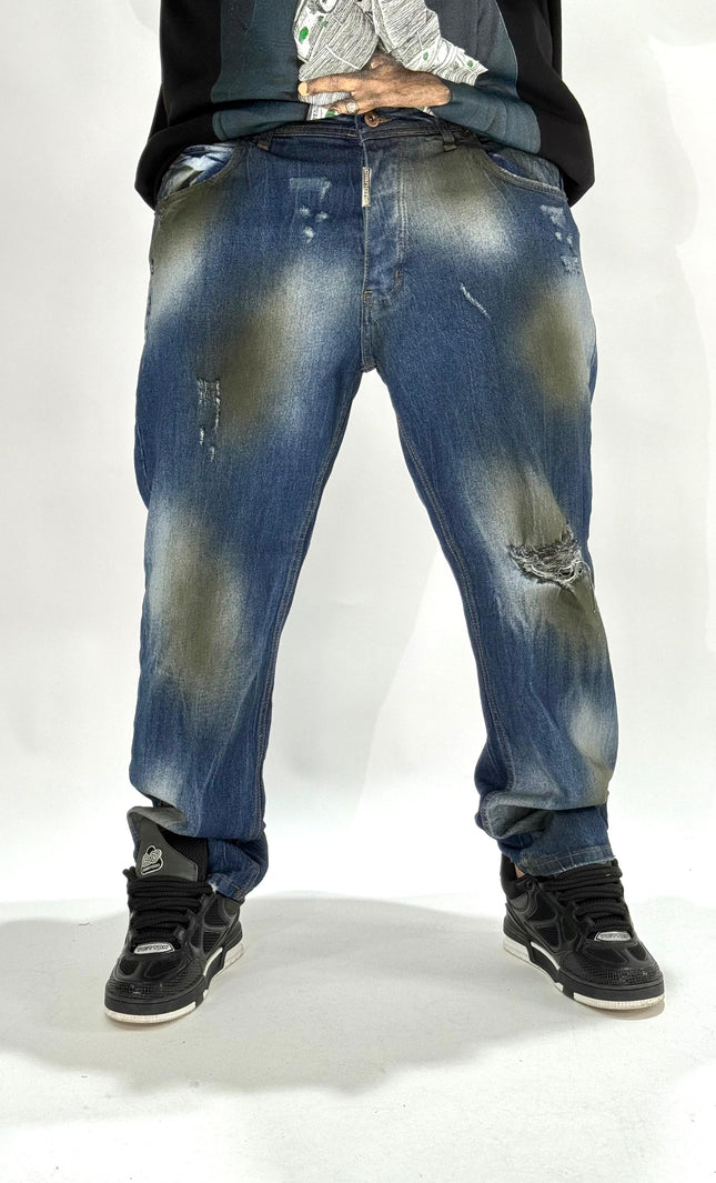 JEANS BAGGY S/ EFFECT BLUE