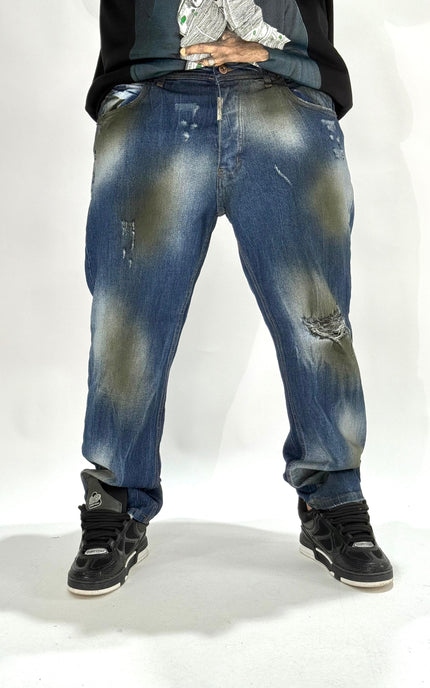 JEANS BAGGY S/ EFFECT BLUE