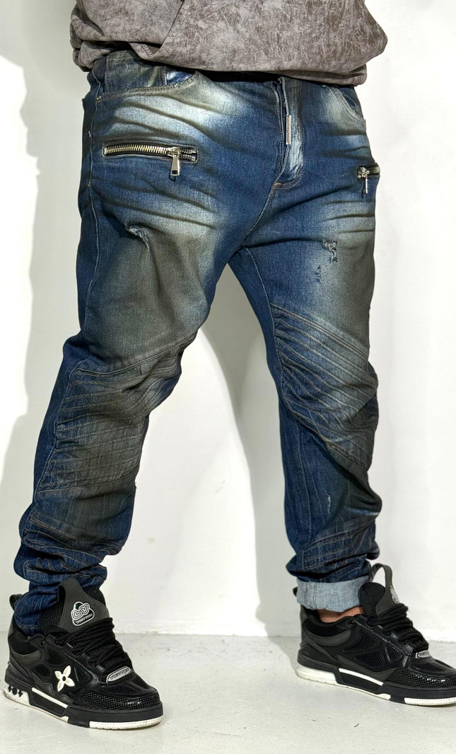 JEANS BIKER 429 BLU