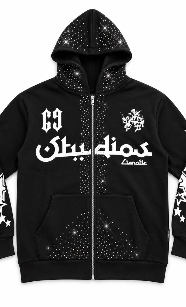 FELPA ZIO HODDIE STRASS