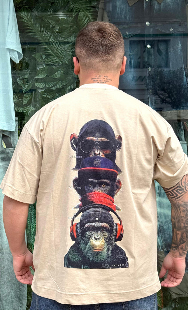T-SHIRT STAMPA SCIMMIA