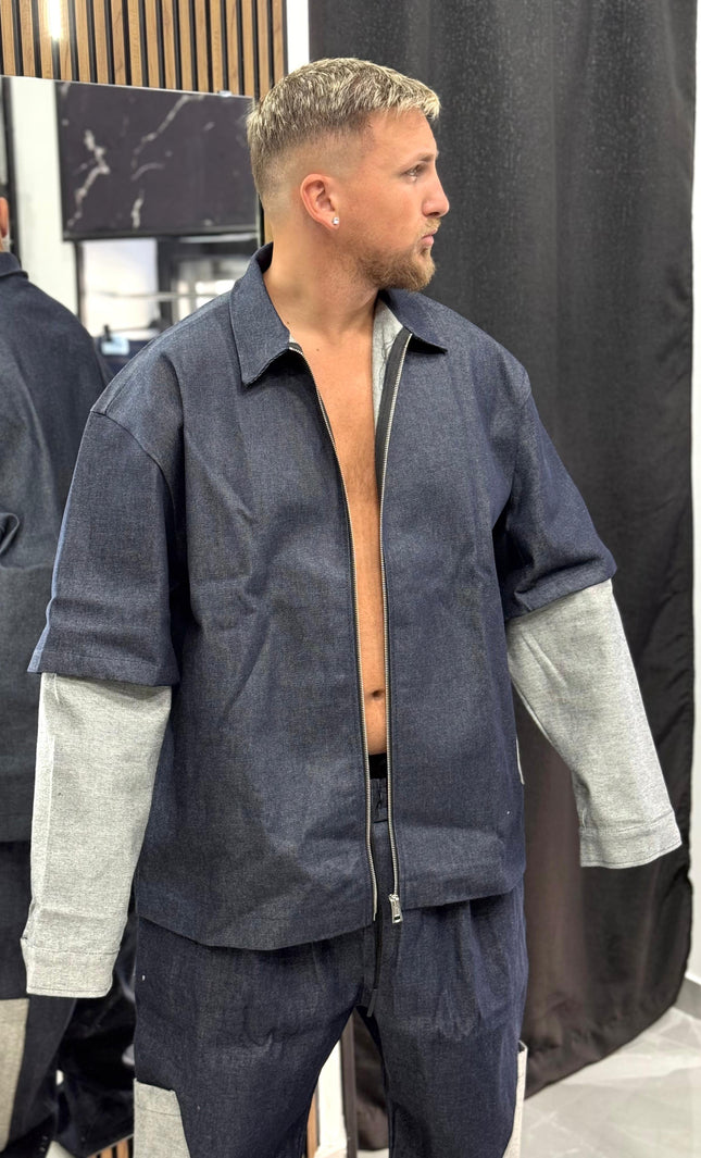COORDINATO JEANS C/TASCA ROVESCIO