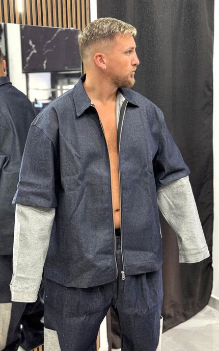 COORDINATO JEANS C/TASCA ROVESCIO
