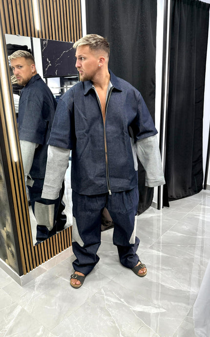 COORDINATO JEANS C/TASCA ROVESCIO
