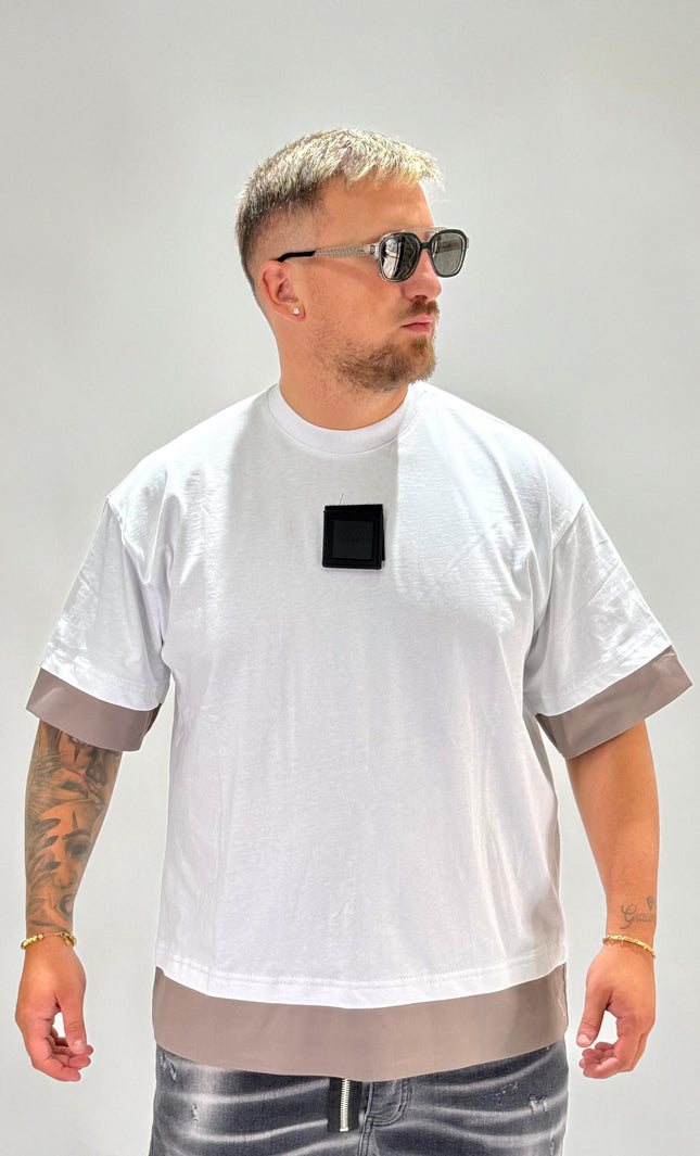 T-SHIRT POPOLIN MANICA E FONDO